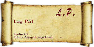 Lay Pál névjegykártya