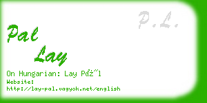 pal lay business card